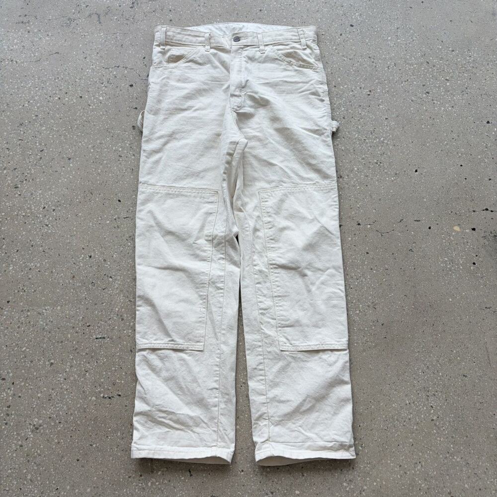 Vintage Y2k Dickies White Carpenter Painters Pants 32x30